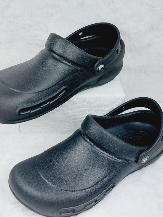 Crocs Men\'s Black Bistro Adjustable Slip-On Casual Rubber Clogs Size 8 main image 10